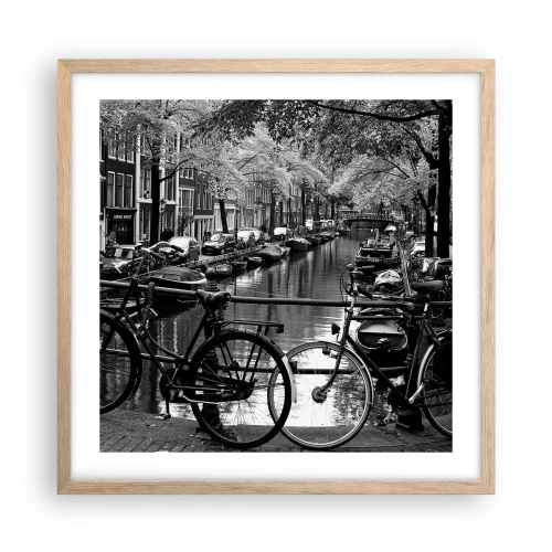 Plakat w ramie jasny dąb - Bardzo holenderski widok - 50x50 cm