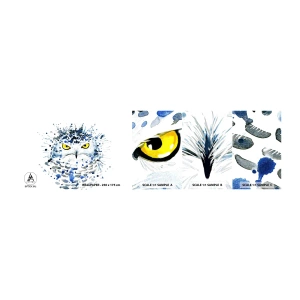 Fototapeta Próbka Samoprzylepna Deluxe Sticker - Prosto w oczy - Ptak, Sowa, Zwierzęta - 100x30 cm