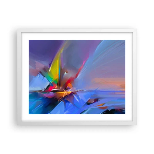 Plakat w białej ramie - Śmigła jak ptak - 50x40 cm