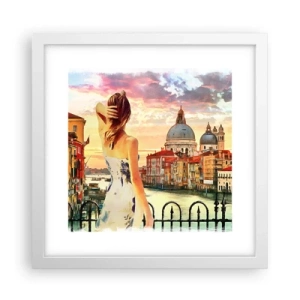 Plakat w białej ramie - Jak przygoda to tylko w … - 30x30 cm
