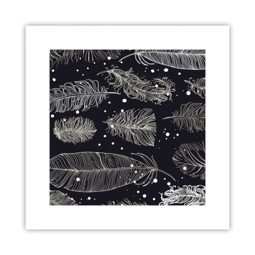 Plakat - Pierzasta koronka - 30x30 cm