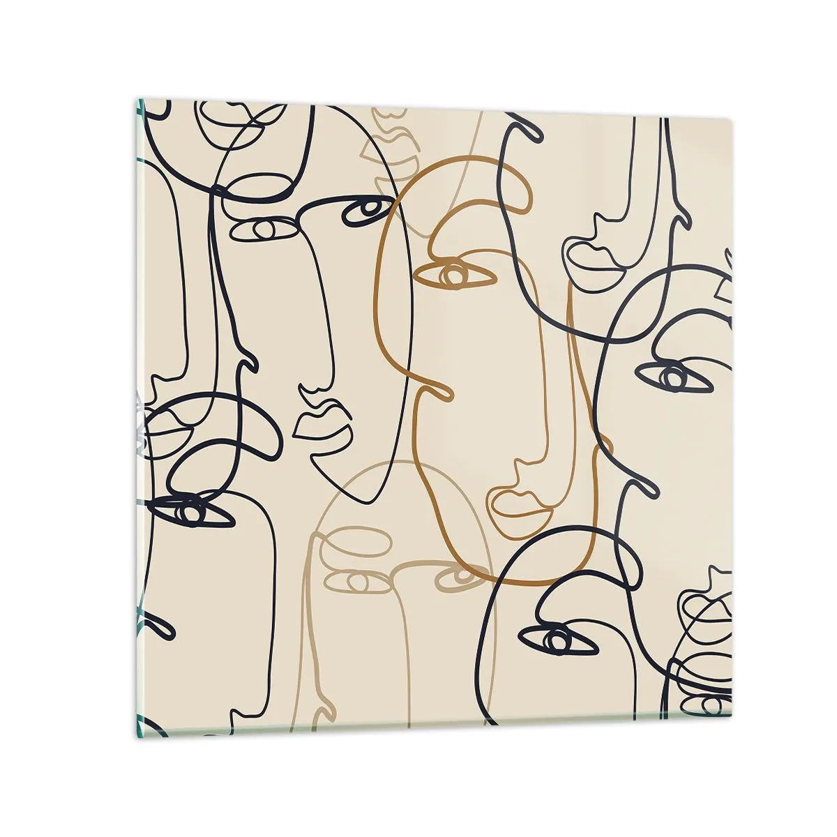 Obraz na szkle - Portret zwielokrotniony - 30x30 cm