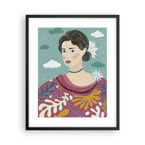 Plakat w czarnej ramie - Z melancholią w spojrzeniu - 40x50 cm