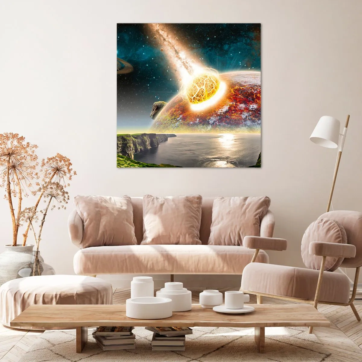 Obraz na płótnie - Kosmiczny dramat - 60x60 cm