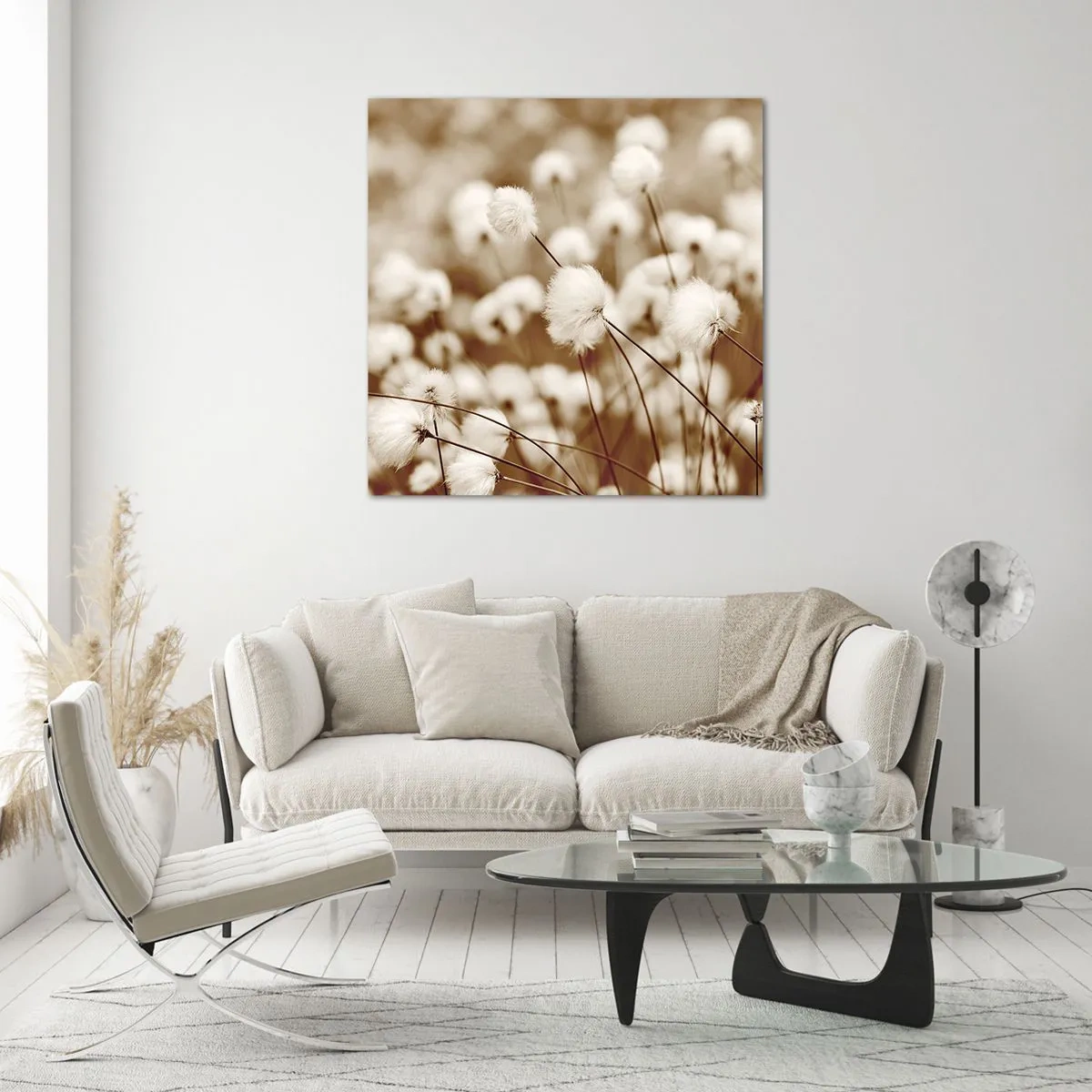 Obraz na szkle - Puszysty łan - 50x50 cm