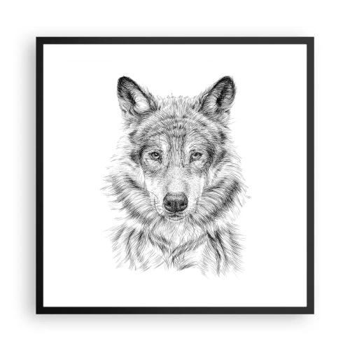 Plakat w czarnej ramie - Urodzony przywódca - 60x60 cm