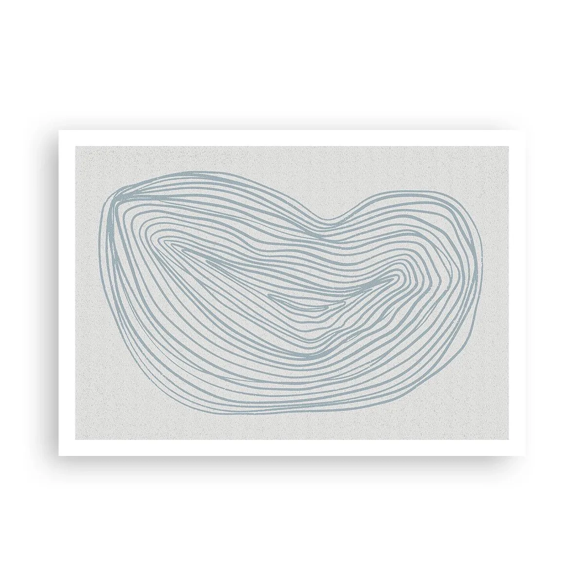 Plakat - Abstrakcyjny motyw fal w delikatnym błękicie - 100x70cm - Uśmiech kropli - Nowoczesna dekoracja ścienna do salonu i sypialni ARTTOR