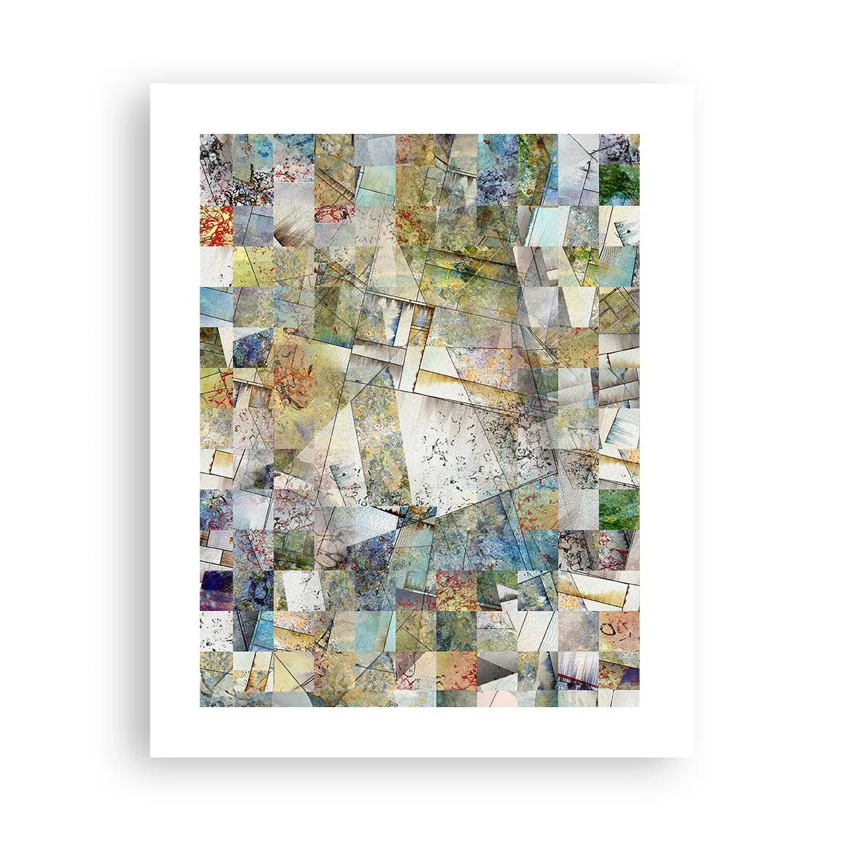 Plakat - Geometryczne przetasowanie - 40x50 cm