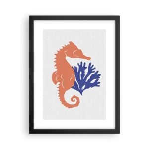 Plakat w czarnej ramie - Na podwodnej łące - 30x40 cm