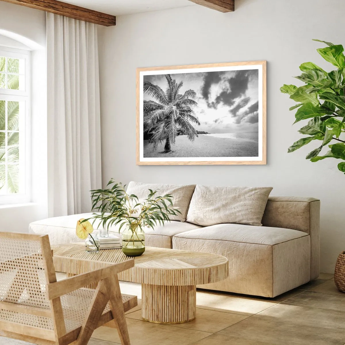 Plakat w ramie jasny dąb - Gdy tęsknisz do samotności… - 70x50 cm