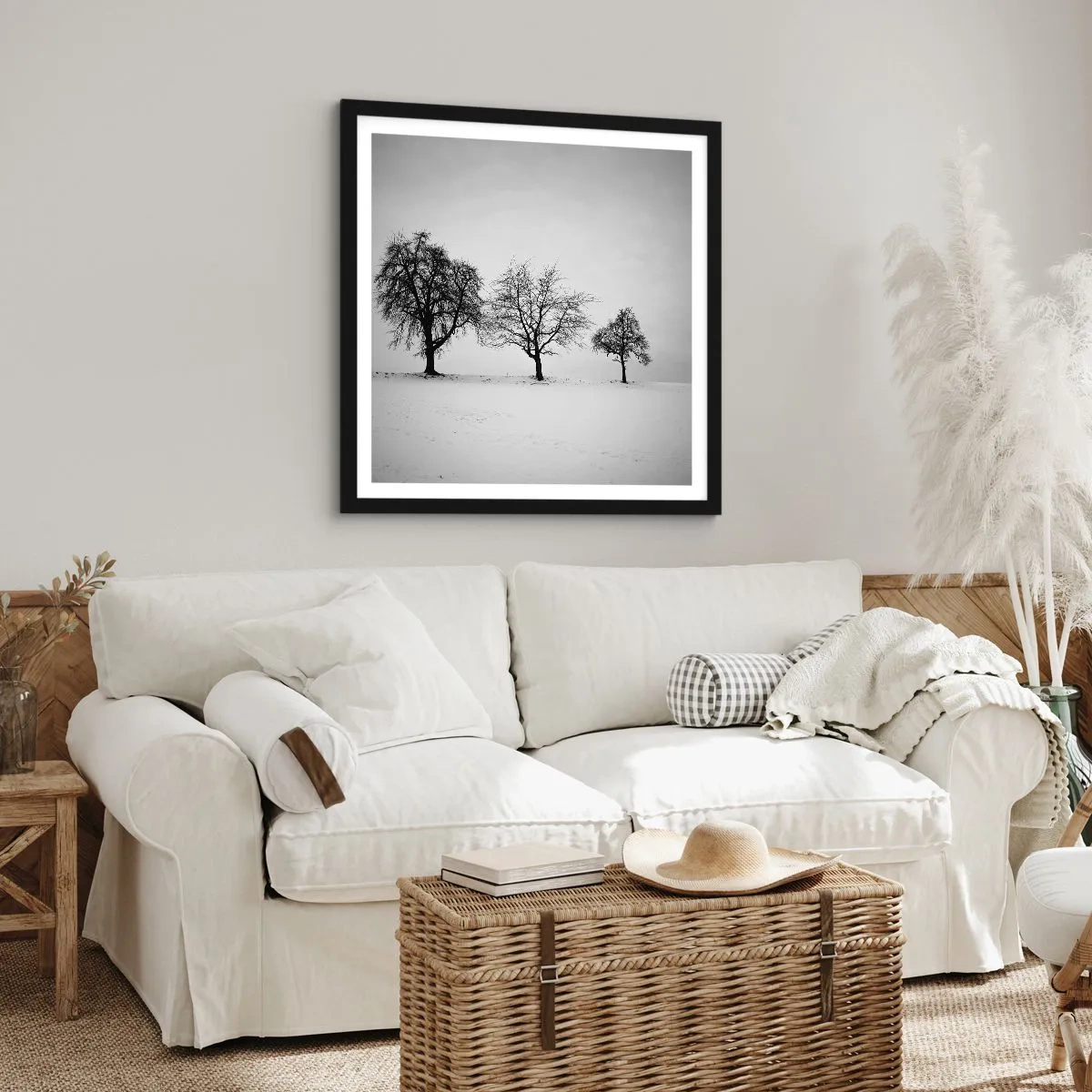 Plakat w czarnej ramie - O czym śnią? - 60x60 cm