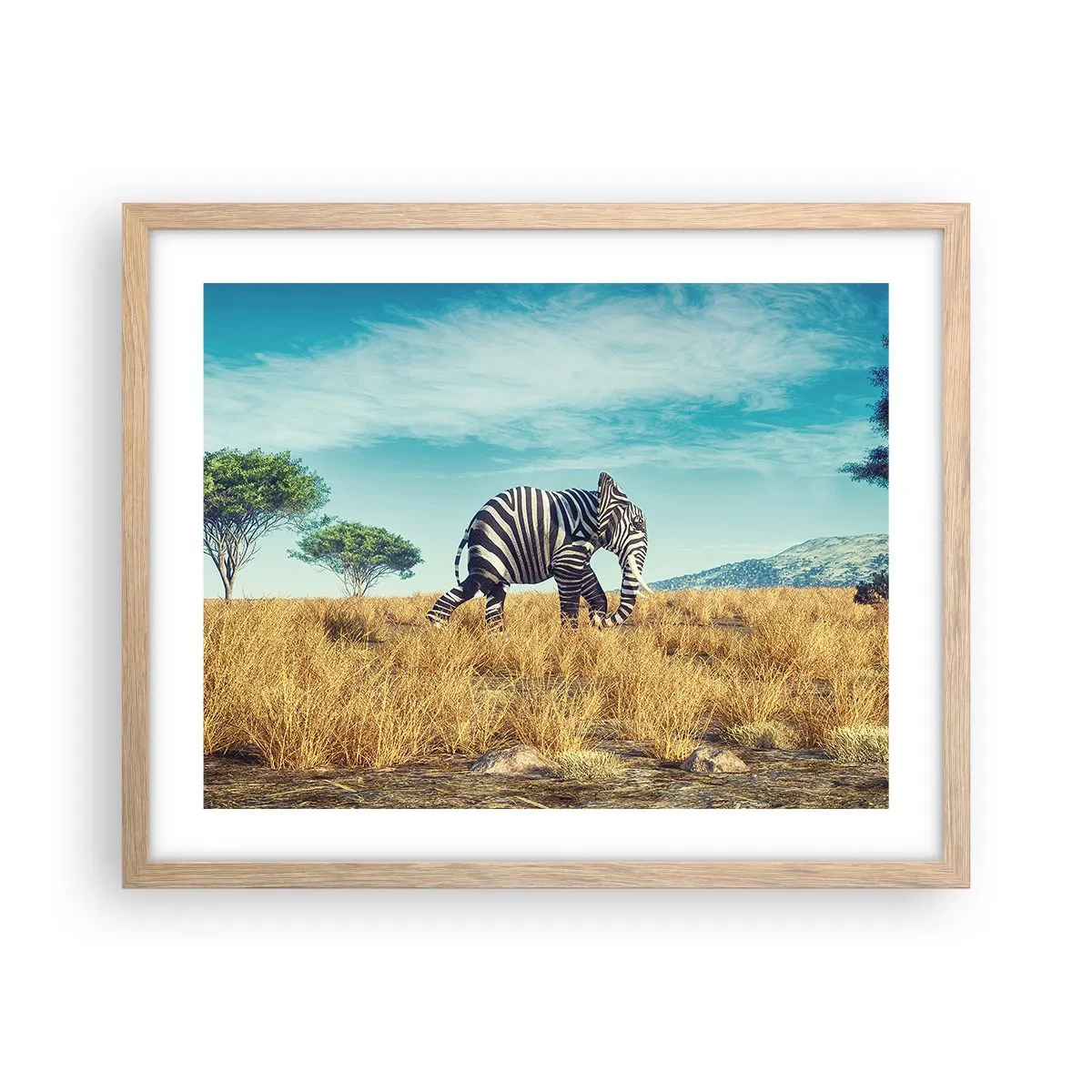 Plakat w ramie jasny dąb - Szarość już niemodna - 50x40 cm