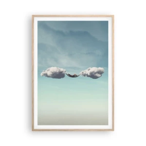 Plakat w ramie jasny dąb - Błogość chwili - 70x100 cm