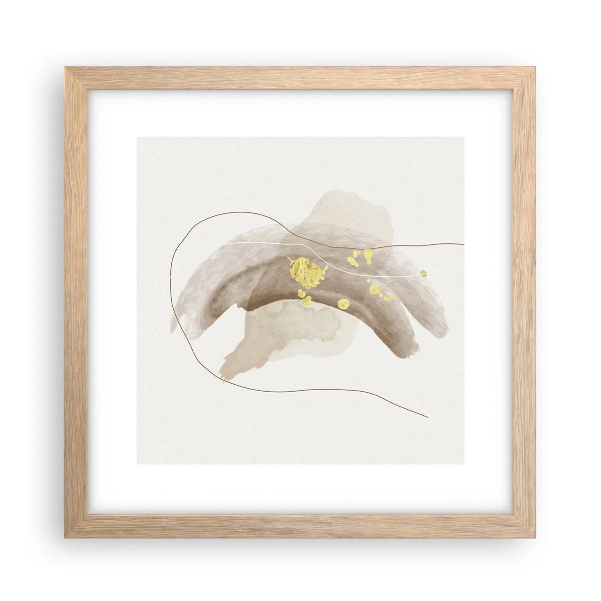 Plakat w ramie jasny dąb - Napotkane w przestrzeni - 30x30 cm