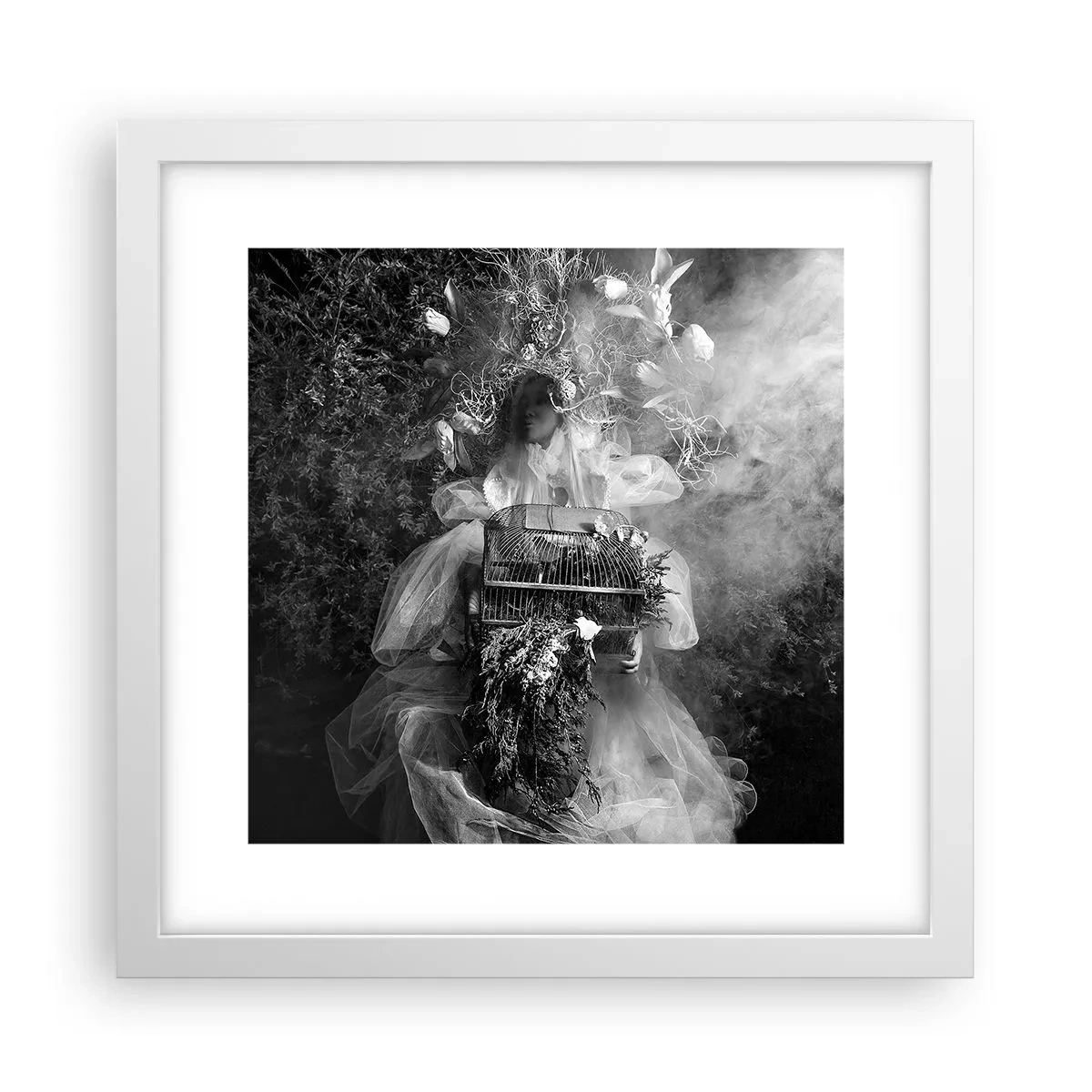 Plakat w białej ramie - Sama Matka – Natura - 30x30 cm