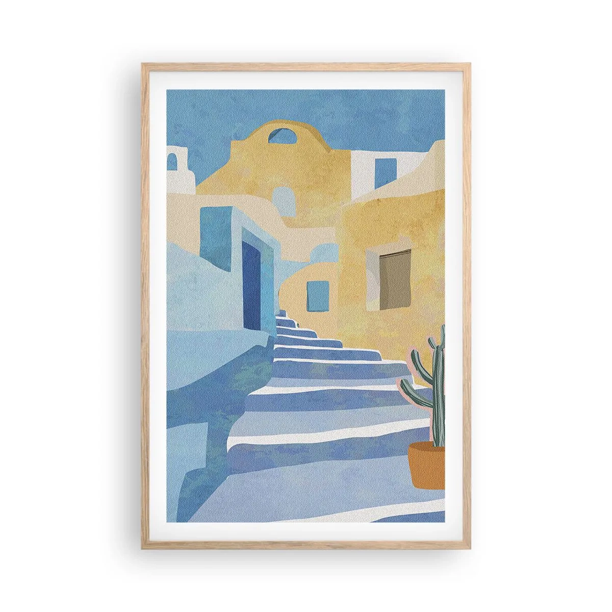 Plakat w ramie jasny dąb - Dzień w arabskim mieście - 61x91 cm