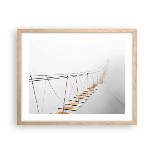 Plakat w ramie jasny dąb - Dokąd cię zaprowadzi? - 50x40 cm