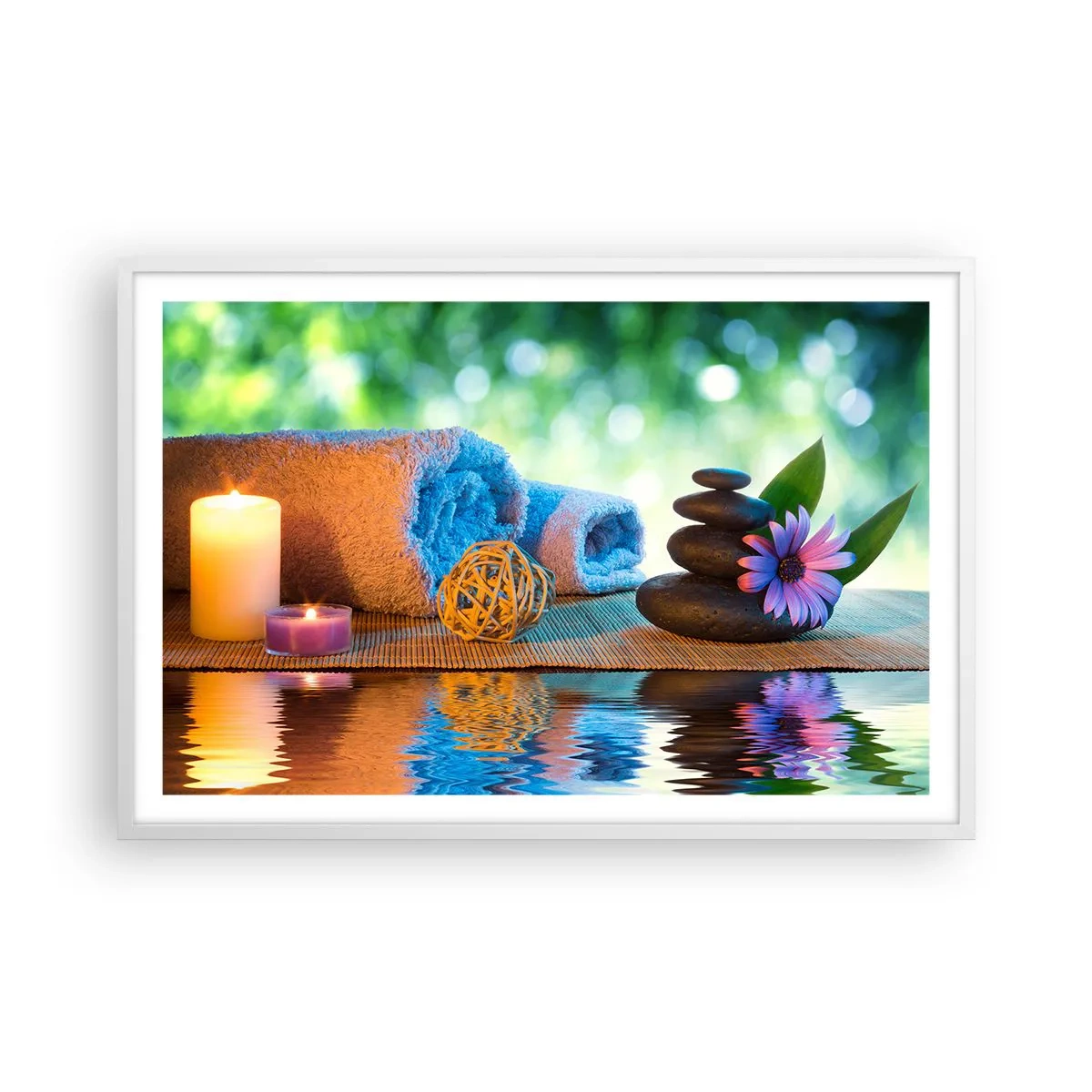 Plakat w białej ramie - Czas dla ciała - 91x61 cm