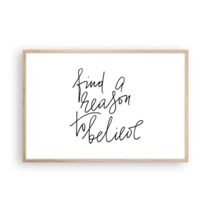 Plakat w ramie jasny dąb - To możliwe - 91x61 cm