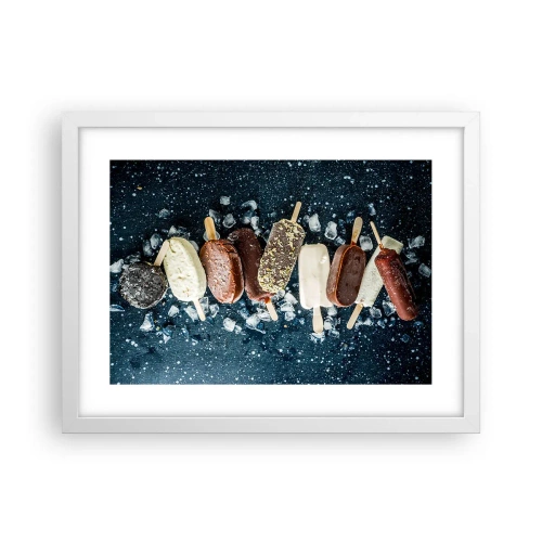 Plakat w białej ramie - Smak gorącego lata - 40x30 cm