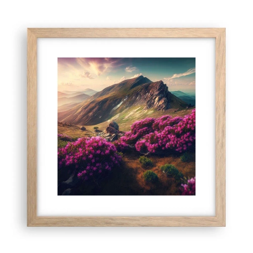 Plakat w ramie jasny dąb - Lato w górach - 30x30 cm