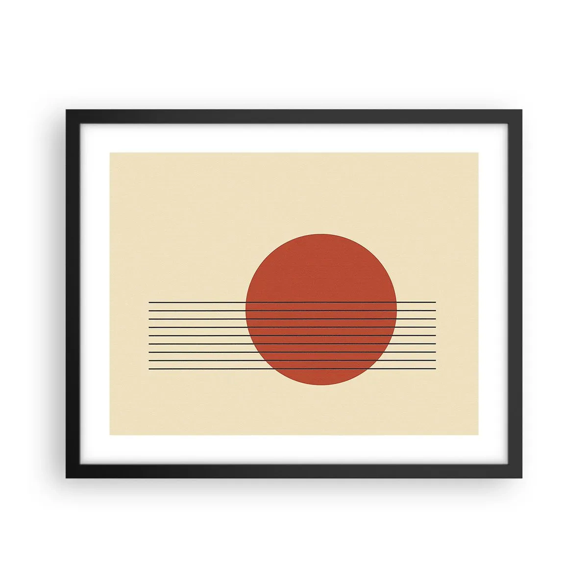 Plakat w czarnej ramie - W koło i dalej - 50x40 cm