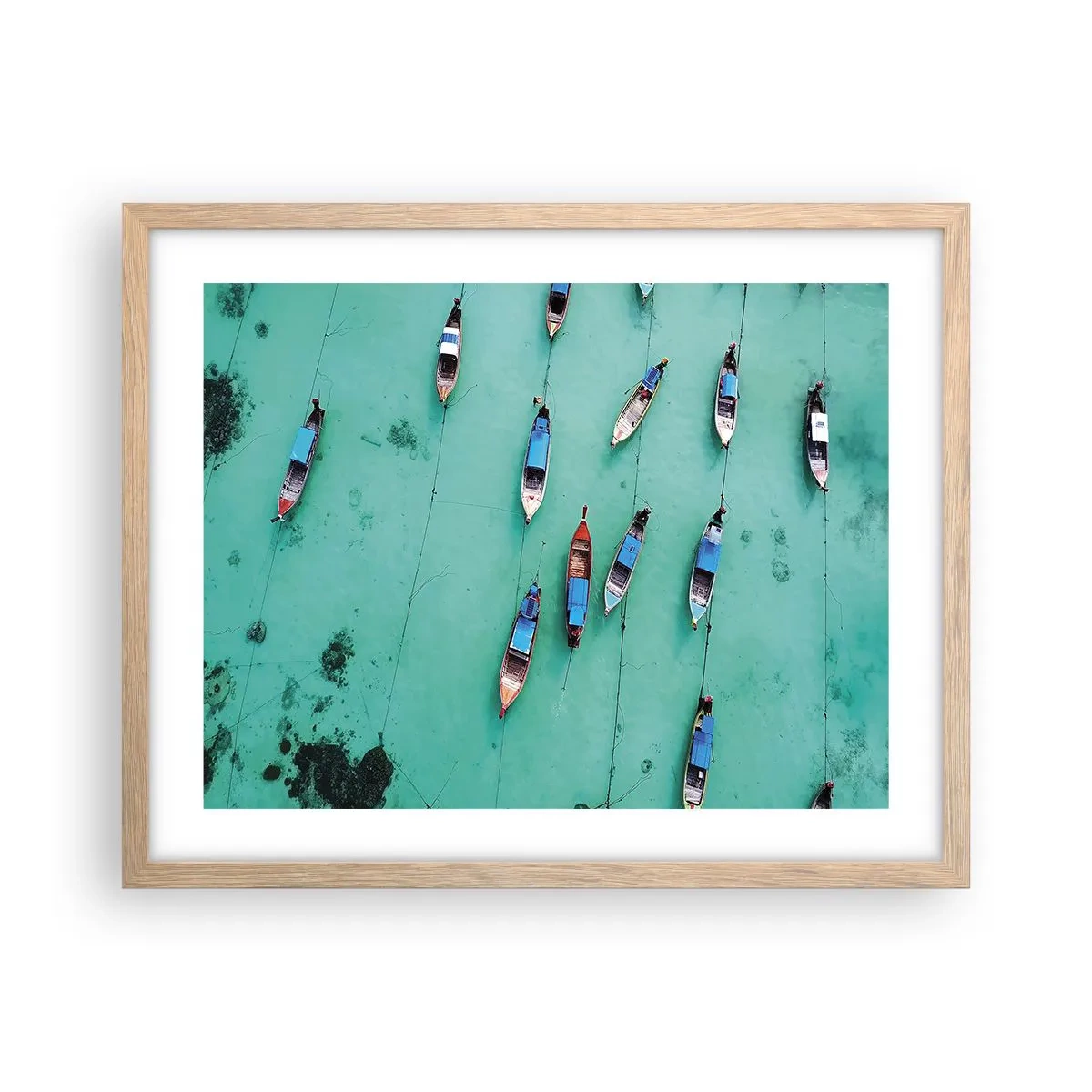 Plakat w ramie jasny dąb - W radosnym oczekiwaniu - 50x40 cm