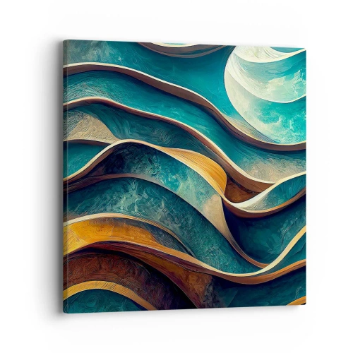 Obraz na płótnie - Meandry błękitu - 40x40 cm