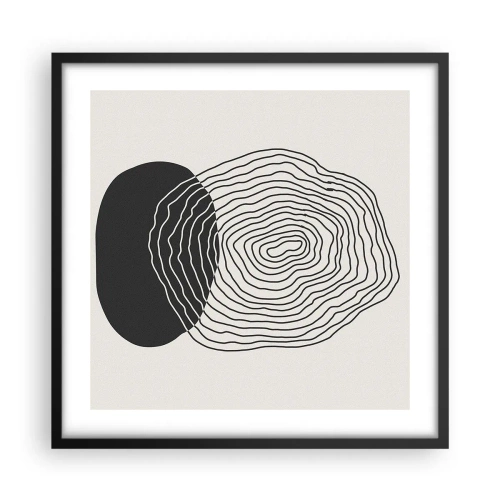 Plakat w czarnej ramie - Trwanie i drganie - 50x50 cm
