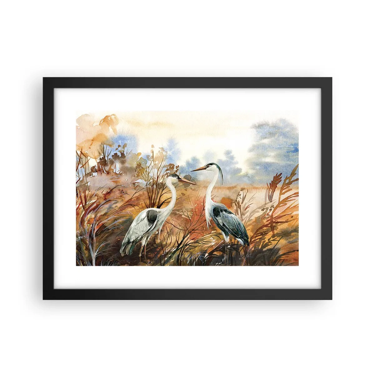 Plakat w czarnej ramie - Dokąd jesienią? - 40x30 cm