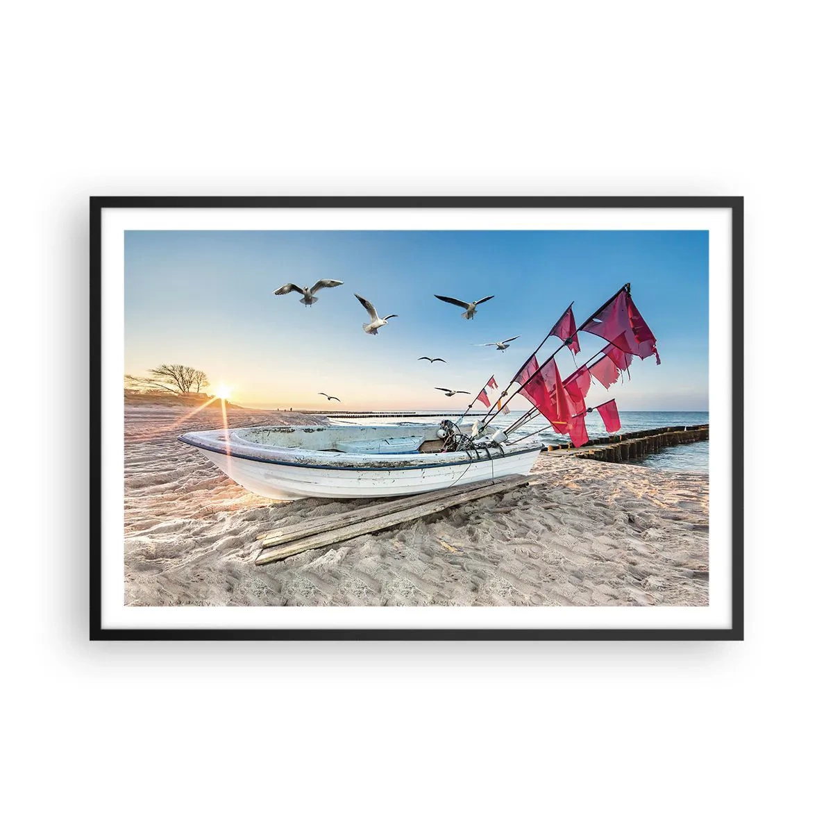 Plakat w czarnej ramie - Zasłużony odpoczynek - 91x61 cm