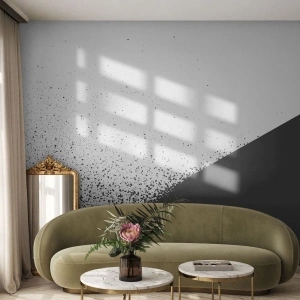 Fototapeta Premium Sand - Coraz szybciej, coraz więcej - Abstrakcja, Grafika, Czarno-Biały - 400x280 cm
