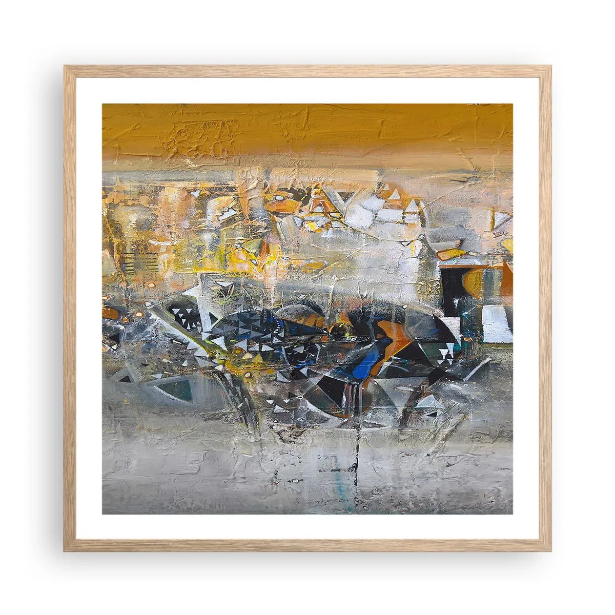 Plakat w ramie jasny dąb - Wszystko się poukłada - 60x60 cm