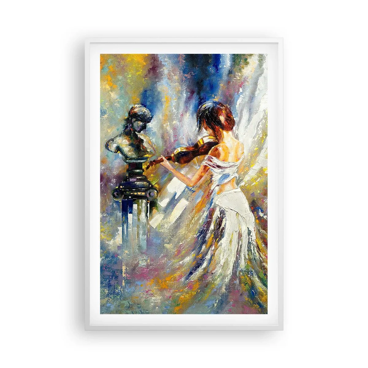 Plakat w białej ramie - Ożywić uczuciem - 61x91 cm