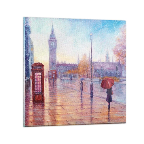 Obraz na szkle - Londyński jesienny dzień - 70x70 cm
