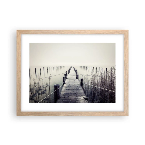 Plakat w ramie jasny dąb - Zanurz się w spokoju - 40x30 cm