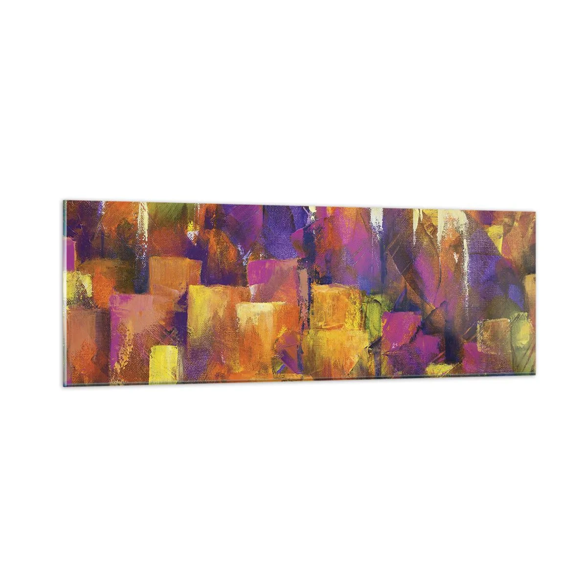 Obraz na szkle - Kompozycja metropolitalna - 90x30 cm