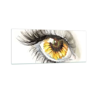 Obraz na szkle - Spojrzenie gorące jak lato - 100x40 cm