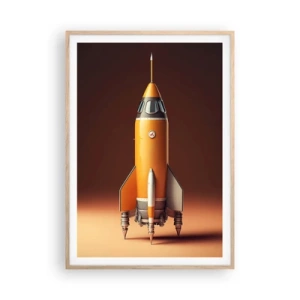 Plakat w ramie jasny dąb - Zaczyna się od marzenia - 70x100 cm