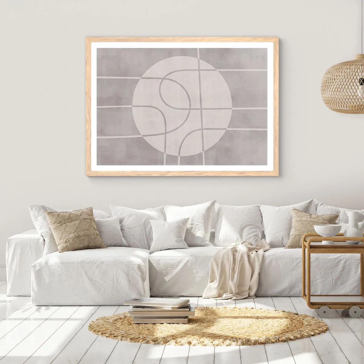 Plakat w ramie jasny dąb - Koliście i na wprost - 100x70 cm