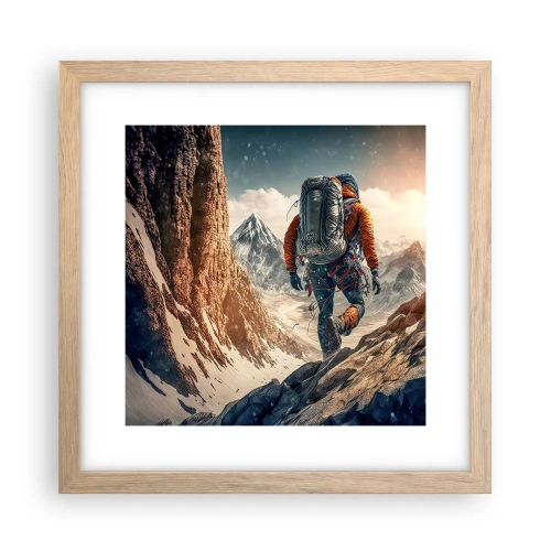 Plakat w ramie jasny dąb - Samotny wojownik - 30x30 cm