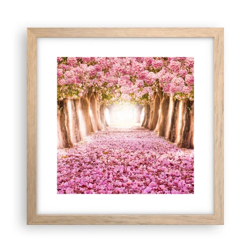 Plakat w ramie jasny dąb - Droga do raju - 30x30 cm