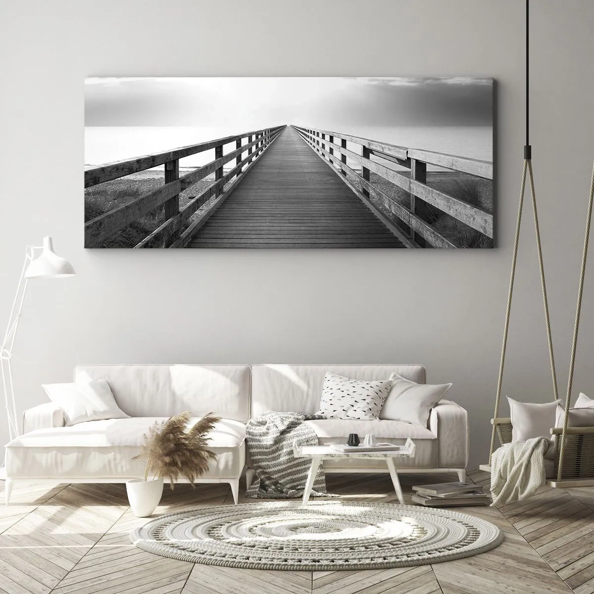 Obraz na płótnie - W siną dal… - 100x40 cm