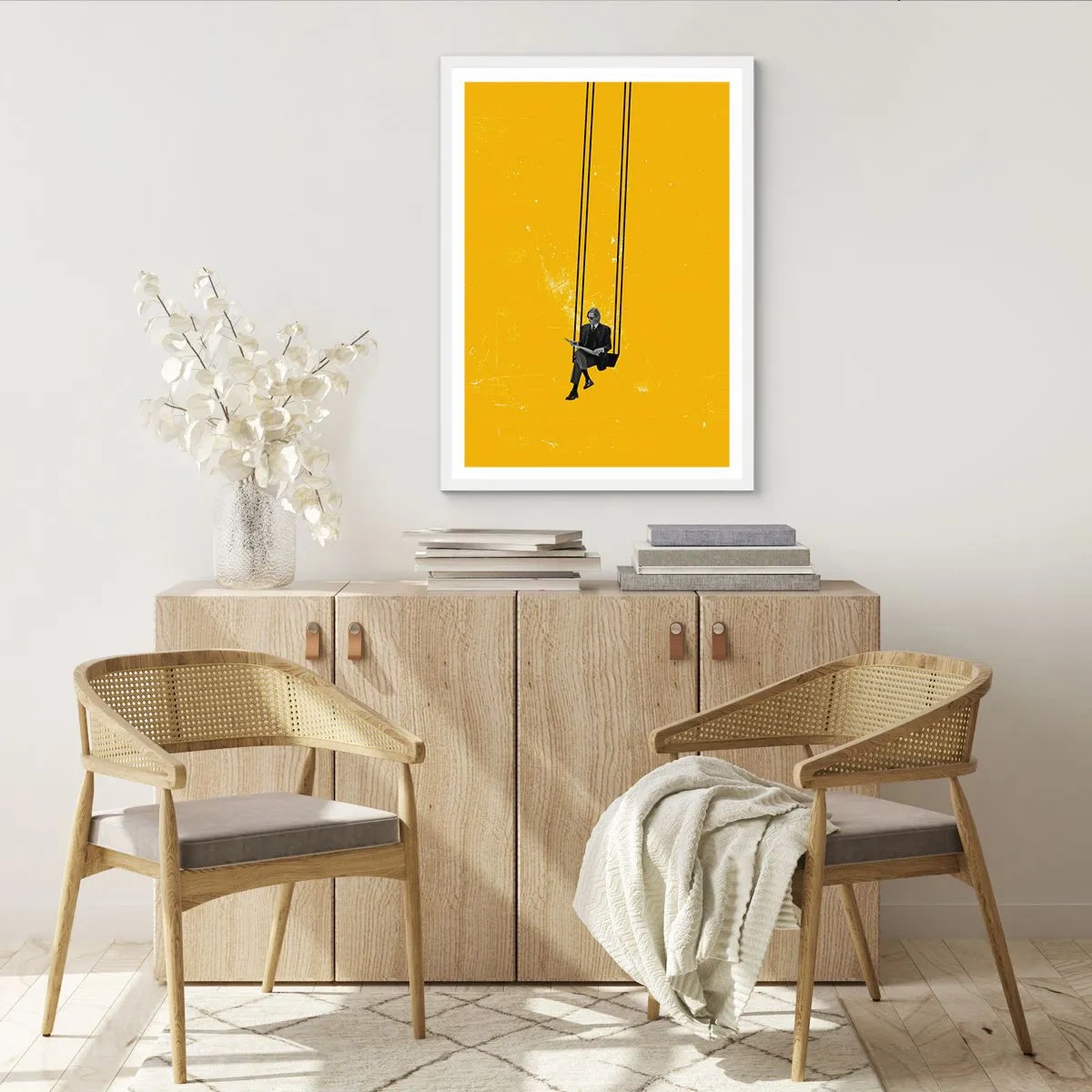 Plakat w białej ramie - Dzień jak co dzień - 70x100 cm