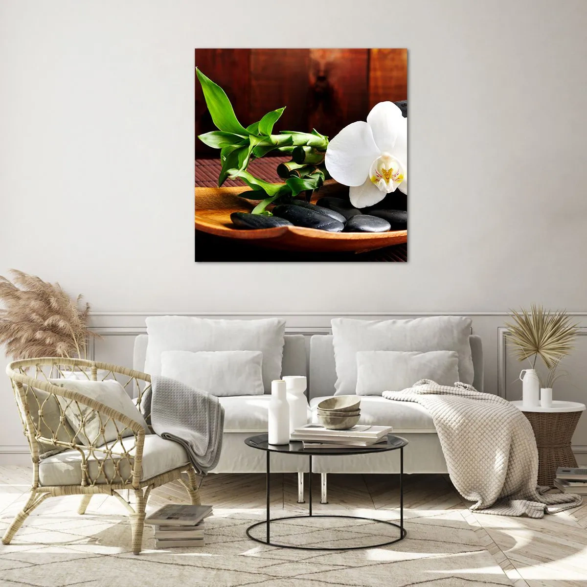 Obraz na szkle - Poddaj się dotykowi natury - 60x60 cm