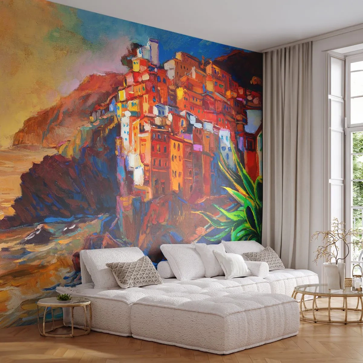 Fototapeta Premium Sand - Włoskie klimaty - Krajobraz, Architektura, Morskie Wybrzeże - 100x70 cm