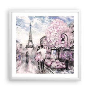 Plakat w białej ramie - Jak zakochac się, to tylko w… - 50x50 cm