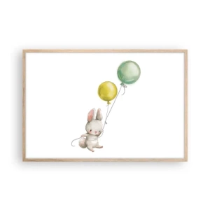 Plakat w ramie jasny dąb - Też polecę! - 91x61 cm