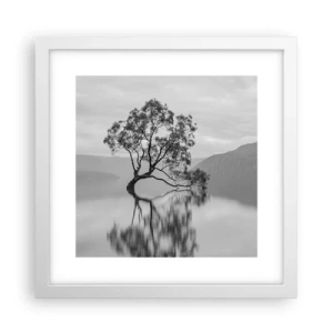 Plakat w białej ramie - Jest taki kraj - 30x30 cm