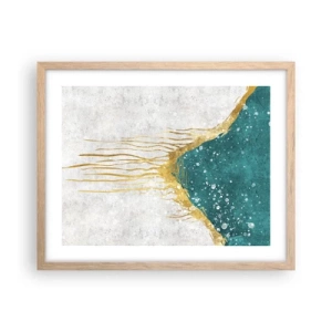 Plakat w ramie jasny dąb - Złoty przypływ - 50x40 cm